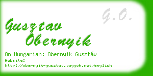 gusztav obernyik business card
